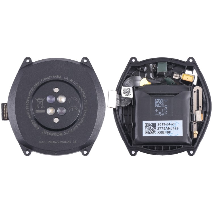 คุณภาพดีสําหรับ Huawei Watch GT 46mm FTN-B19 ฝาหลังประกอบเต็มรูปแบบพร้อมแบตเตอรี่