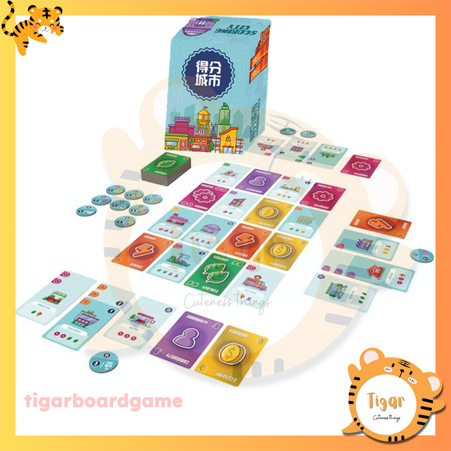 Boardgame Point City อัพเกรดโดย Point Salad เวอร์ชั่นภาษาจีน Tigar