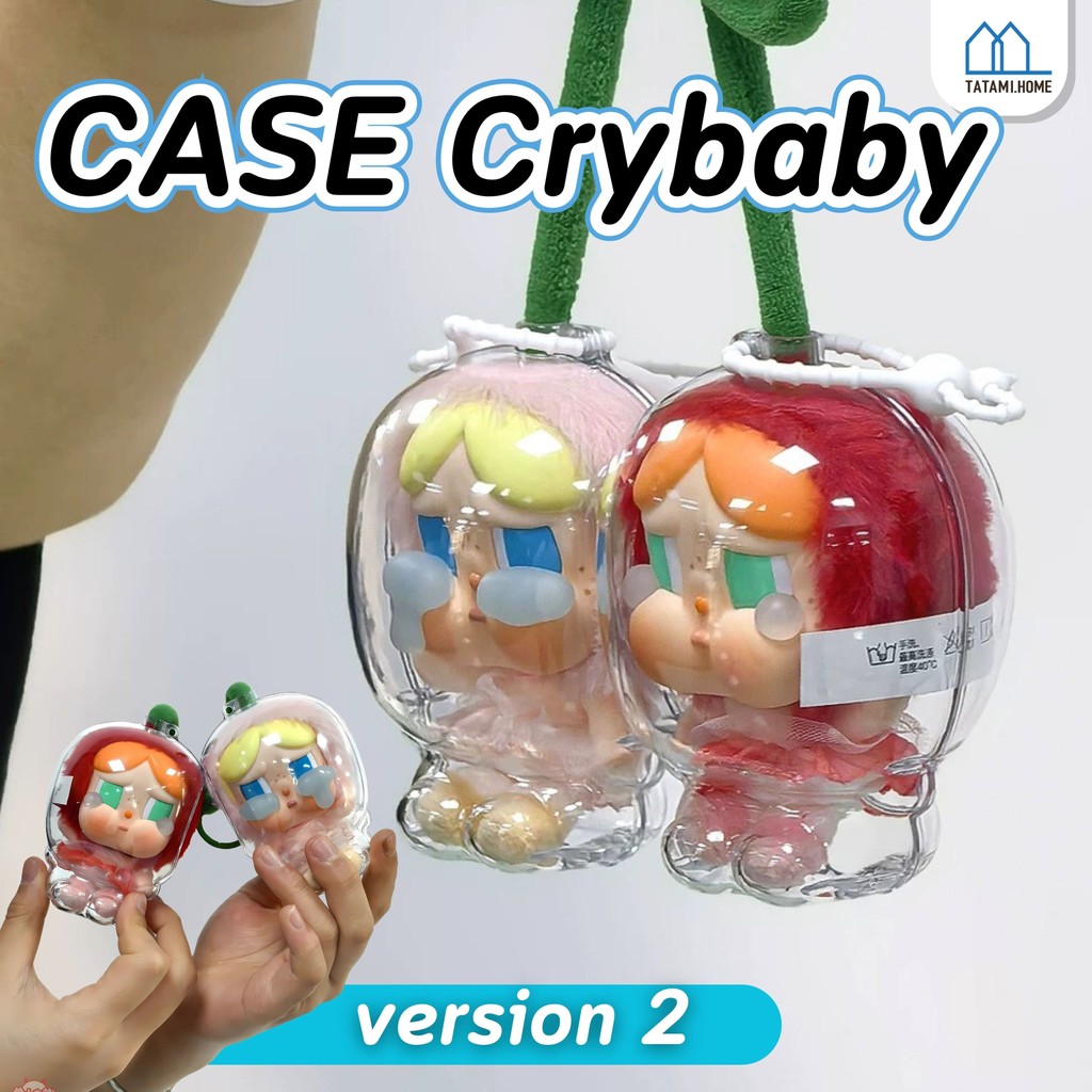 เคสอะคริลิคใส สำหรับใส่ เคสป้องกัน Crybaby Crying Again Series 100% กันรอย กันฝุ่น พวงกุญแจ เคสป้องกัน CRYBABY V2
