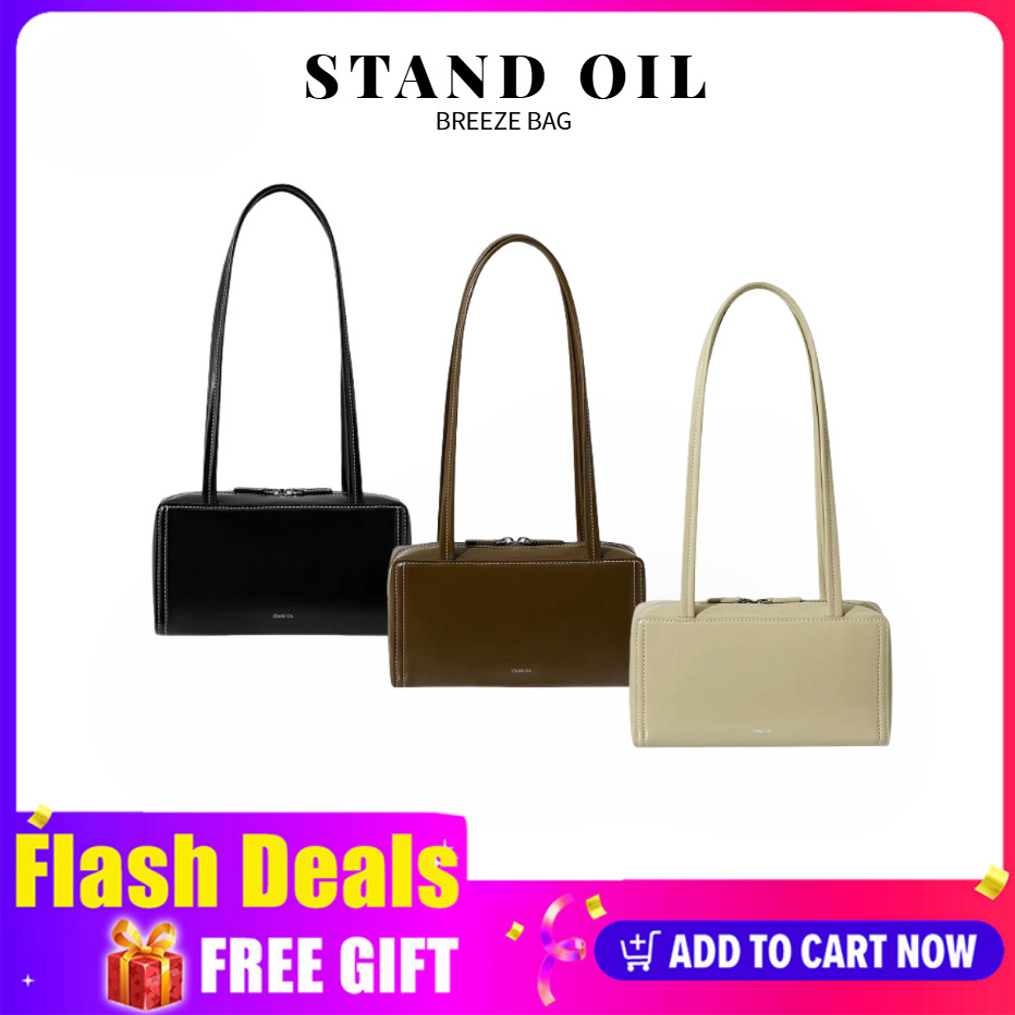 【สินค้าพร้อมส่ง】100%แท้ STAND OIL Breeze bag สไตล์เกาหลี ถุงไปรษณีย์ กระเป๋าหนัง แฟชั่น สี่เหลี่ยม กระเป๋าถือ post bag