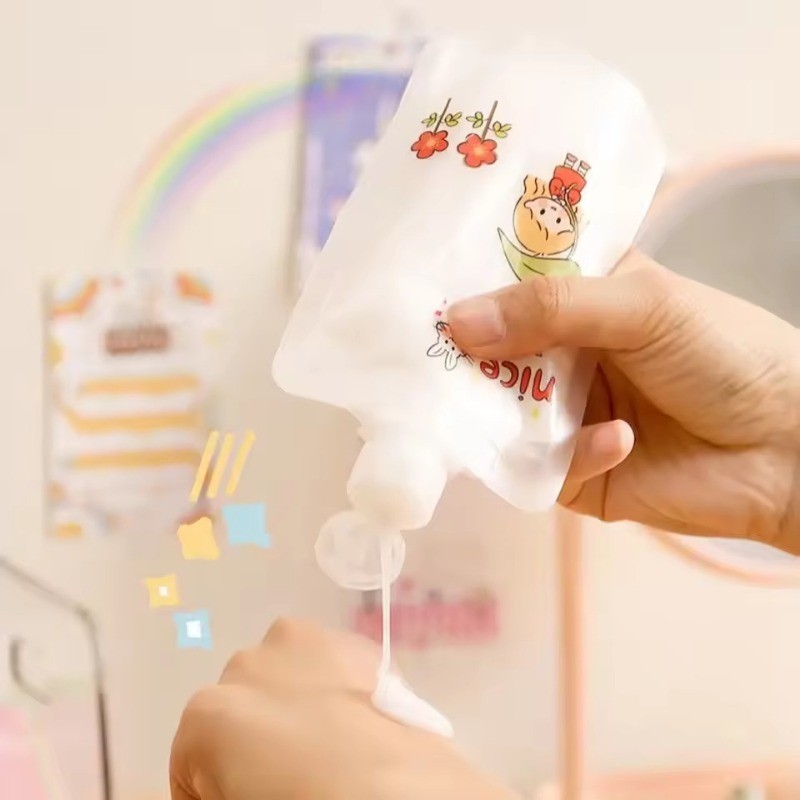 30/50/100ml ถุงรีฟิลกันรั่ว | ภาชนะบรรจุเครื่องสําอางสําหรับเดินทางแบบใช้ซ้ําได้สําหรับแชมพู/โลชั่นวัสดุที่เป็นมิตรกับสิ่งแวดล้อม3ขนาด