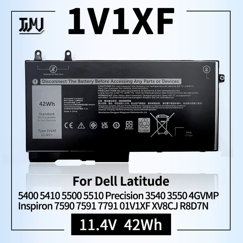 1V1XF Laptop Battery for Dell Latitude 5400 5410 5500 Precision 3540 3550 Inspiron 7590 7591 2-in-1 