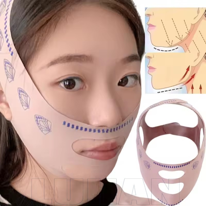 มาส์กยกกระชับคอนทัวร์หน้า | ใช้ทุกวัน Slimmer Strap สําหรับ Cheekbones & Jawline, Anti-Sgging Design พร้อมผ้าพันแผลที่สะดวกสบาย