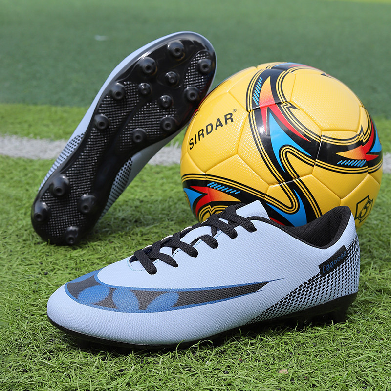 รองเท้าฟุตบอลผู้ชาย Cleats Professional High-Top Breathable รองเท้าฟุตบอลกีฬาสําหรับกลางแจ้งในร่ม TF