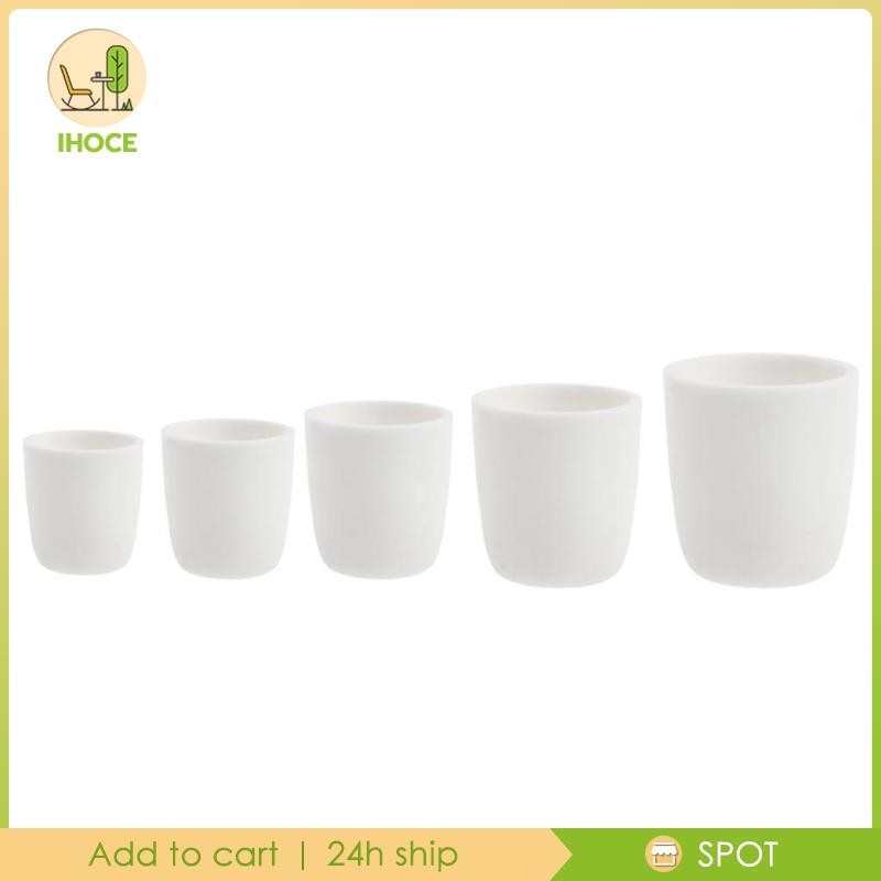 [Ihoce] Alumina Crucible Cup Melting Casting Rinning Gold Silver Metal Pot 20-150ml