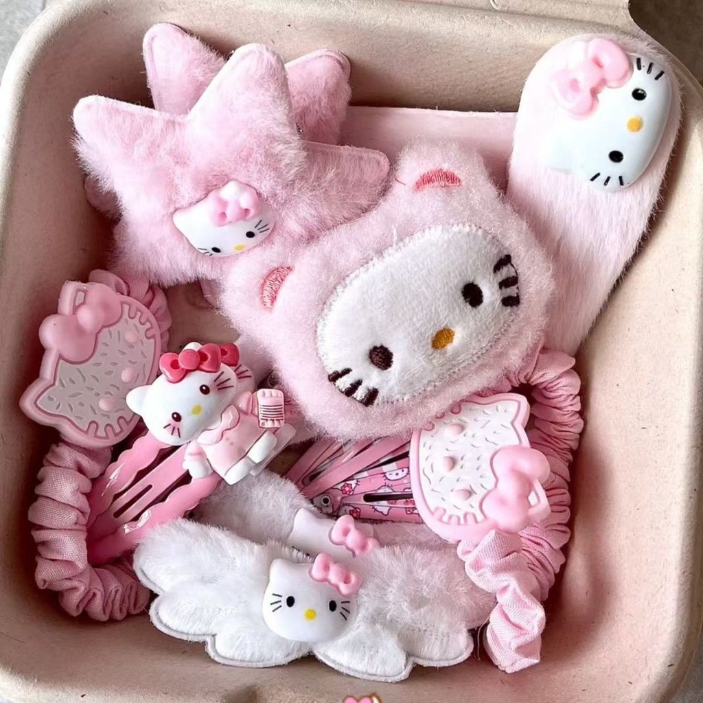 ชุดกิ๊บติดผมตุ๊กตา สวัสดี ใบเรียกเก็บเงินเป็ด น่ารักสําหรับเด็กผู้หญิง - เครื่องประดับผมแฟชั่นการ์ตูนสไตล์ญี่ปุ่น