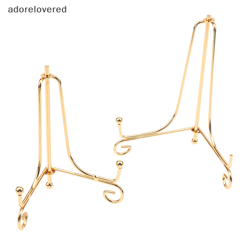 Adorelovered ขาตั้งเหล็ก สีทอง สําหรับวางหนังสือ กรอบรูป