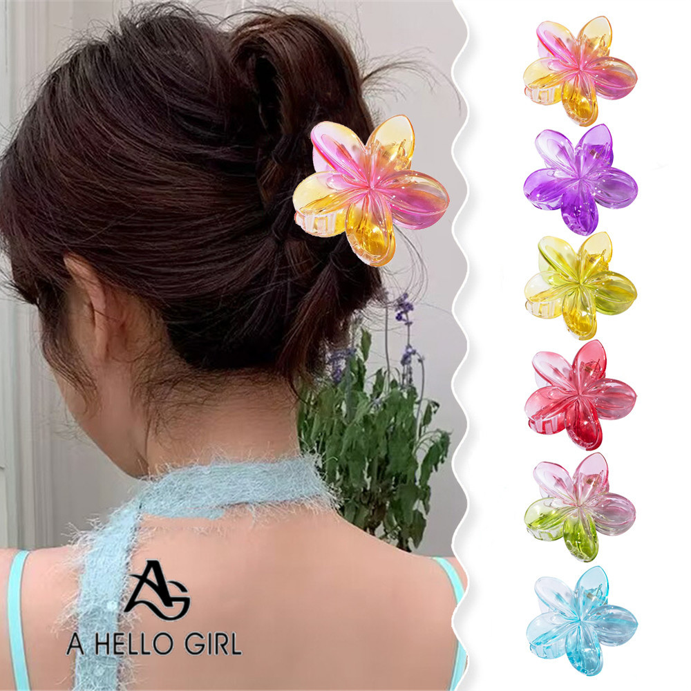 กิ๊บติดผม รูปดอกไม้ และไข่ปลาฉลาม สีสันสดใส เครื่องประดับ สําหรับผู้หญิง