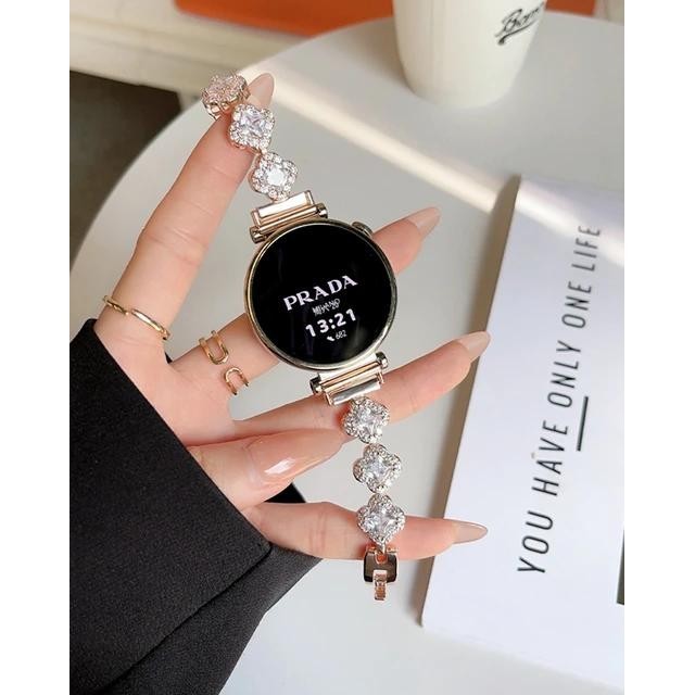 สายนาฬิกาข้อมือ ประดับเพทาย หรูหรา สําหรับ Samsung Galaxy Watch 6 5 Pro 4 Classic 44 40 46 มม. 20 22 มม. Huawei Watch GT 4 3 Garmin - รูปที่ 6