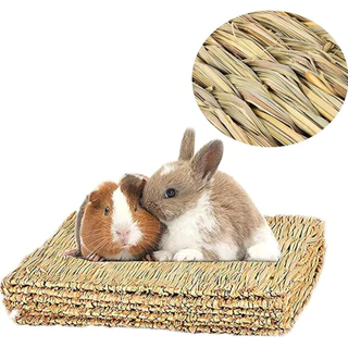 🐰 🐹รังหญ้าไก่ เสื่อหญ้ากระต่าย เสื่อฟางแบบนุ่มสําหรับสัตว์เลี้ยงหนูแฮมสเตอร์กระต่าย