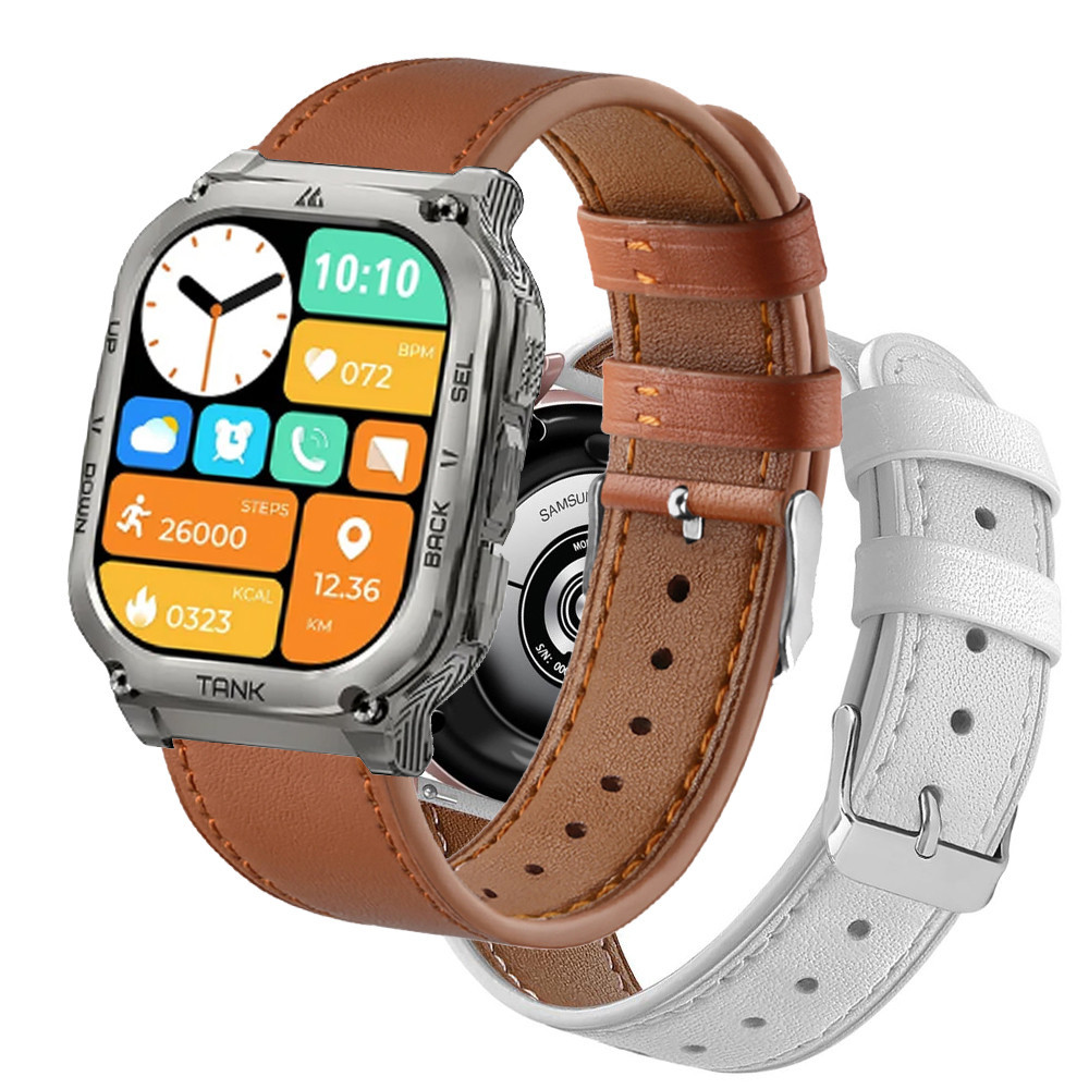 สายนาฬิกาข้อมือหนังแท้ แบบเปลี่ยน สําหรับ KOSPET TANK M3 M3 Ultra KOSPET TANK M2 M1 Ultra Smart Watch