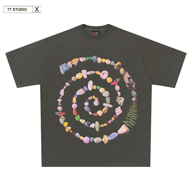 （พร้อมส่งจากกทม มาถึงใน 2วัน）เสื้อยืดโอเวอร์ไซส์ ผ้าคอตตอน100% ใส่สบาย แขนสั้นลายแฟชั่น เสื้อเชิ้ตลำลอง – โปรปัง