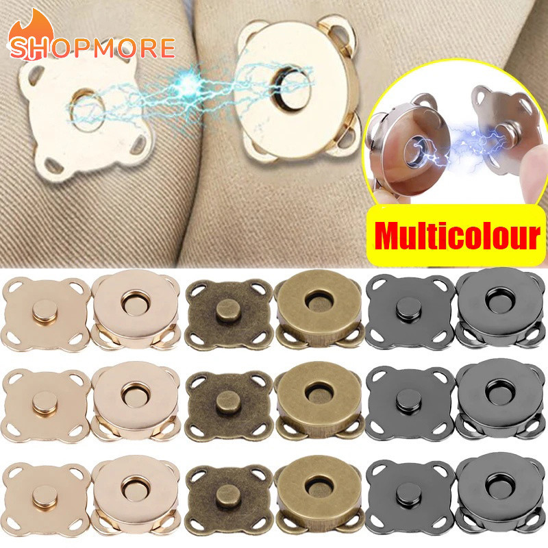 กระดุมแม่เหล็ก รูปดอกพลัม มองไม่เห็น อุปกรณ์เสริม สําหรับเย็บผ้า กระเป๋า DIY