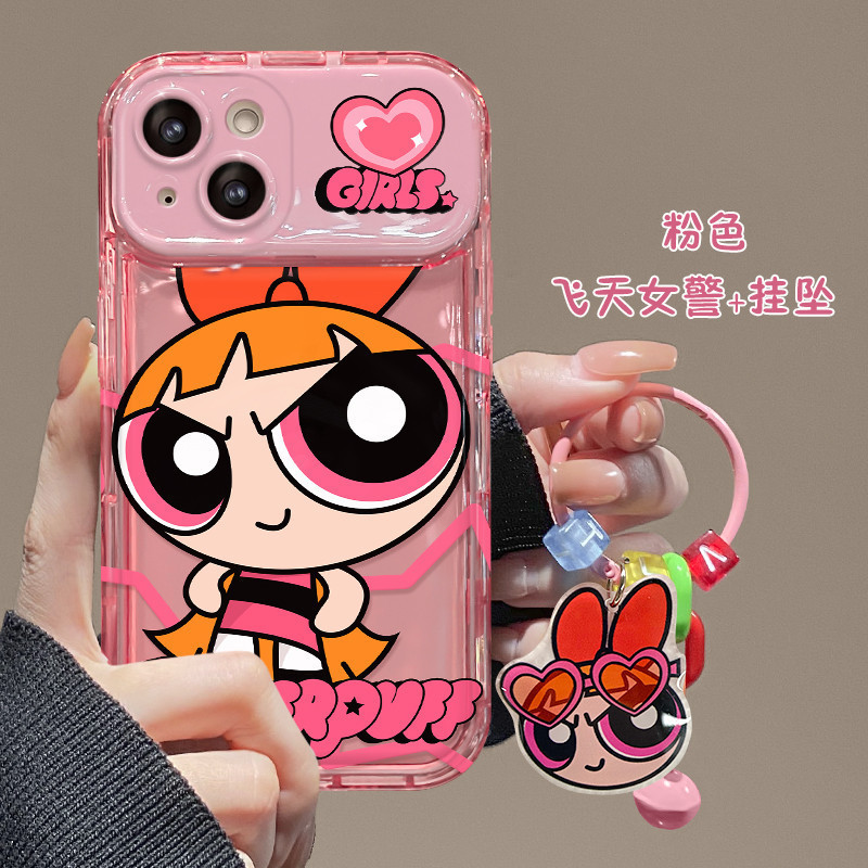 เคสโทรศัพท์มือถือนิ่ม กันกระแทก ลายพาวเวอร์พัฟฟ์เกิร์ลล็อกเก็ต สําหรับ IPhone 11 12 13Pro Max X XR XS Max 7 Plus 8 Plus 14 15Pro Max 15Plus