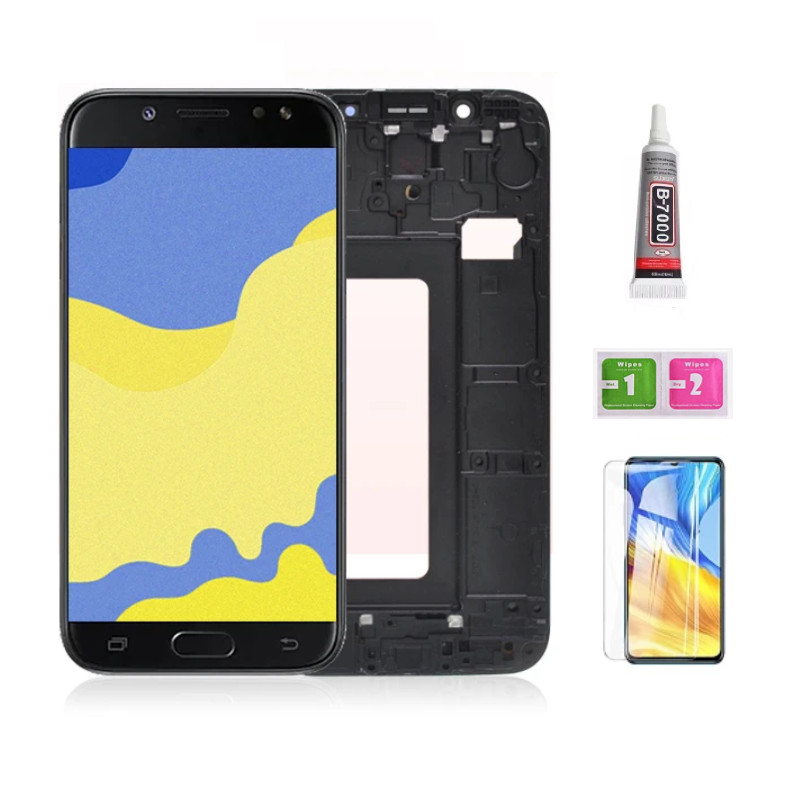 TFT กรอบสําหรับ Samsung J5 Pro 2017 J530 J530F J530G J530S จอแสดงผล LCD หน้าจอสัมผัสแผงกระจก Assembl
