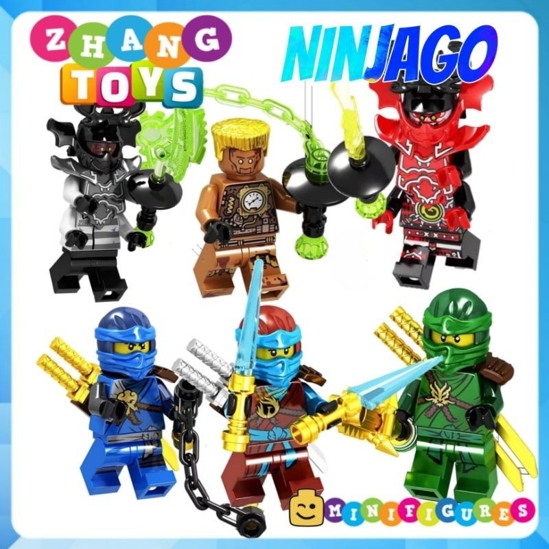 Ninja Nya Echo Zane Puzzle Toy - Jay General Kozu - Lloyd - Giant Stone Warrior Minifigures PRCK GA143 148