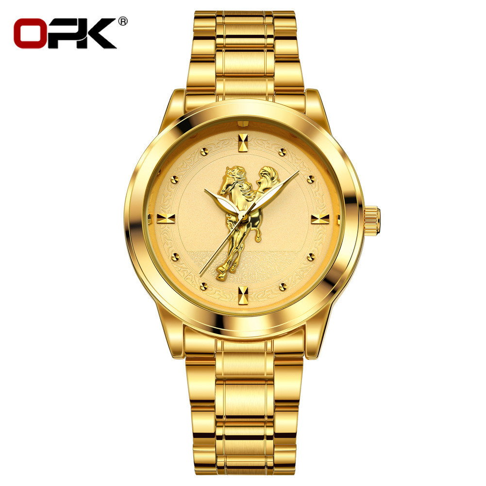 ‌✨นาฬิกากะไหล่ทองผู้ชาย ปีม้า 2026 OPK 8141 | Men's Horse Year Gold Watch | 马年男士金表🐎 | ของขวัญปีใหม่จ