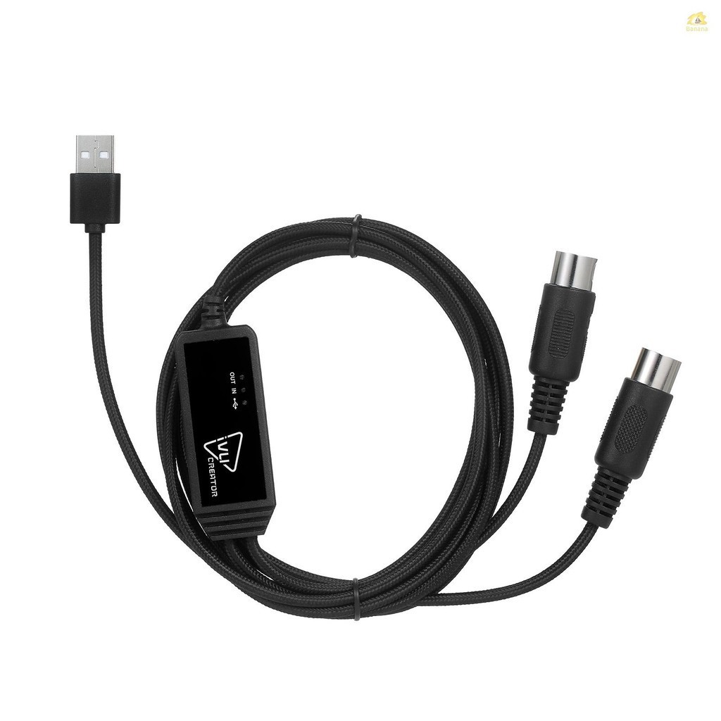 Ivu CREATOR Universal MIDI Cable 5 Pin MIDI to USB Cable Converter Adapter เข ้ ากันได ้ กับ OS ต ่ 