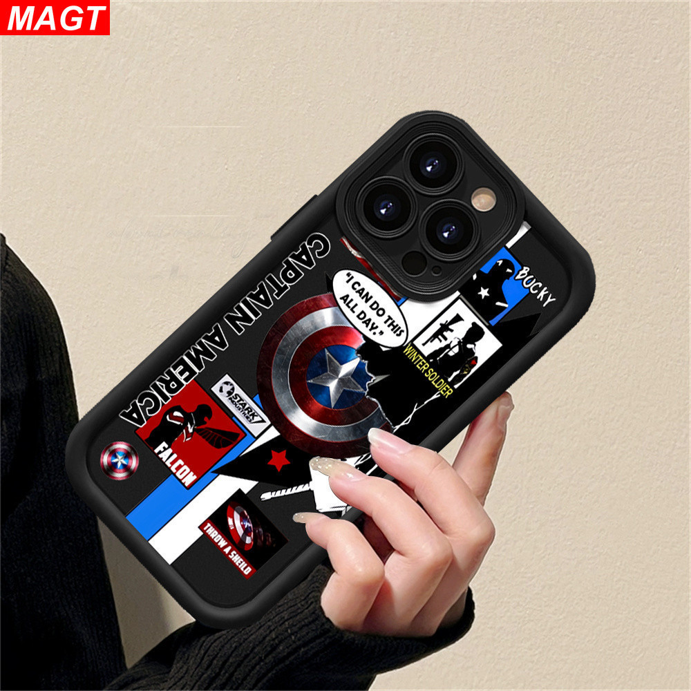 Samsung A55 5G A54 A05S A05 A15 A14 A24 A13 A52 A04S A03S A04E A03 A10 A10S A11 A12 A20 A30 A20S M11 M12 A13 5G A02S Marvel Superhero Illustrated เคสโทรศัพท ์ นุ ่ ม MAGT ราคา ถูกที่สุด ดีลบีเคเค แกลเลอรีภาพที่ 7