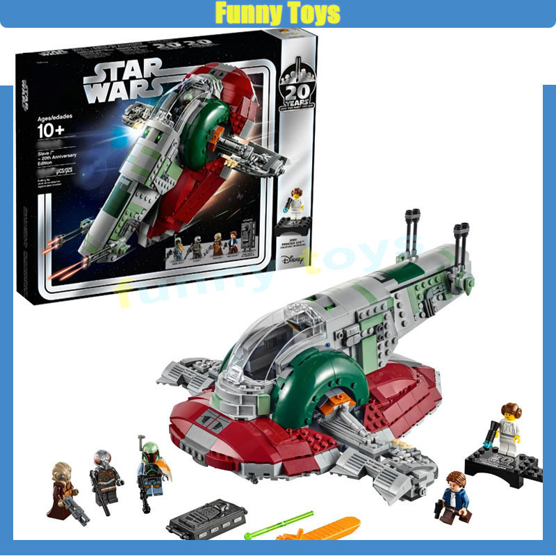 75243 Slave I – 20th Anniversary Edition Building Block Assembly เครื ่ องประดับของเล ่ นเด ็ กผู ้ 