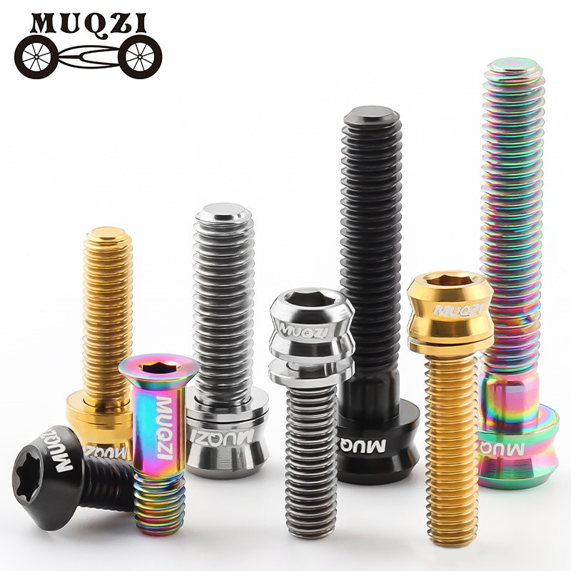 Muqzi ไทเทเนียมสกรู M5x15x17x19 มม.M6x17x19 M6x30x35 มม.ชุดหูฟังหมวกด ้ านบนก ้ านเบรคคาลิปเปอร ์ Bolt