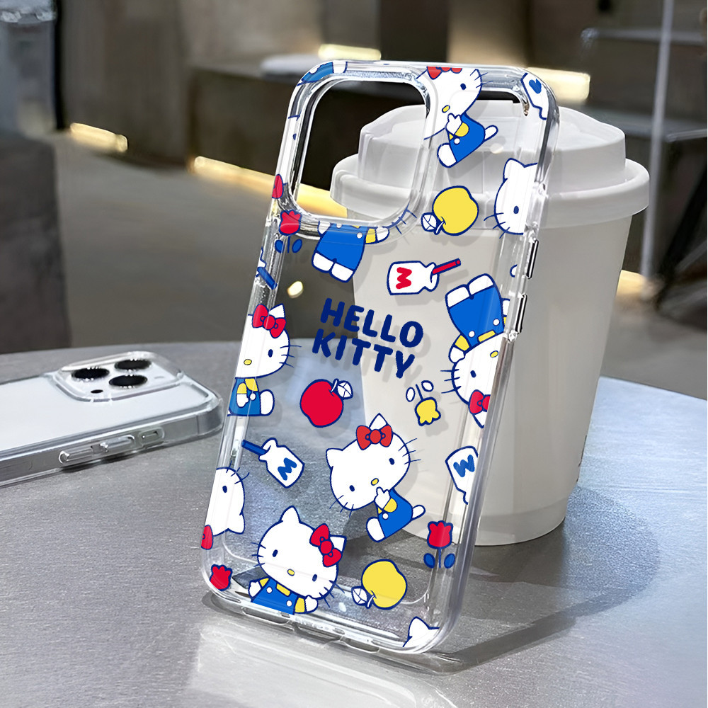 เคสอวกาศแบบนุ่มสําหรับ iphone 15promax 14 11 13 12 7 8 Plus X XR XSMax น่ารัก Hello Kitty ฝาครอบป้องกันกันกระแทก