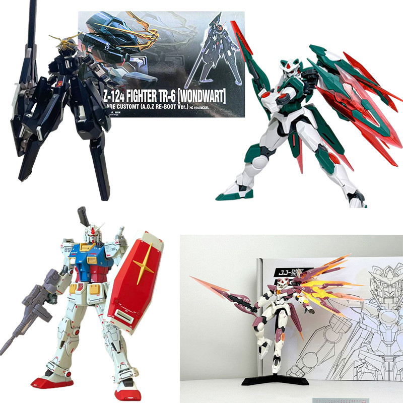 Tr-6 Gundam Woundwort ARZ-124 00 Shia Qan T Unicorn Awaken Gundam HG RX-78-02 GTO zaku Schwarzette Sengoku Astray Gundam Action Figure Movable Joints ประกอบของเล ่ นเด ็ กของขวัญ