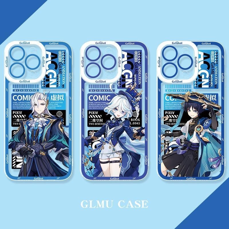 Genshin Impact Furina Arlecchino Raiden Shogun Wanderer Neuvillette เคสโทรศัพท์สําหรับ iphone 15 Pro Max 11 12 13 14 Pro Max shell ใสนุ่มป้องกันกรณีฝาครอบ
