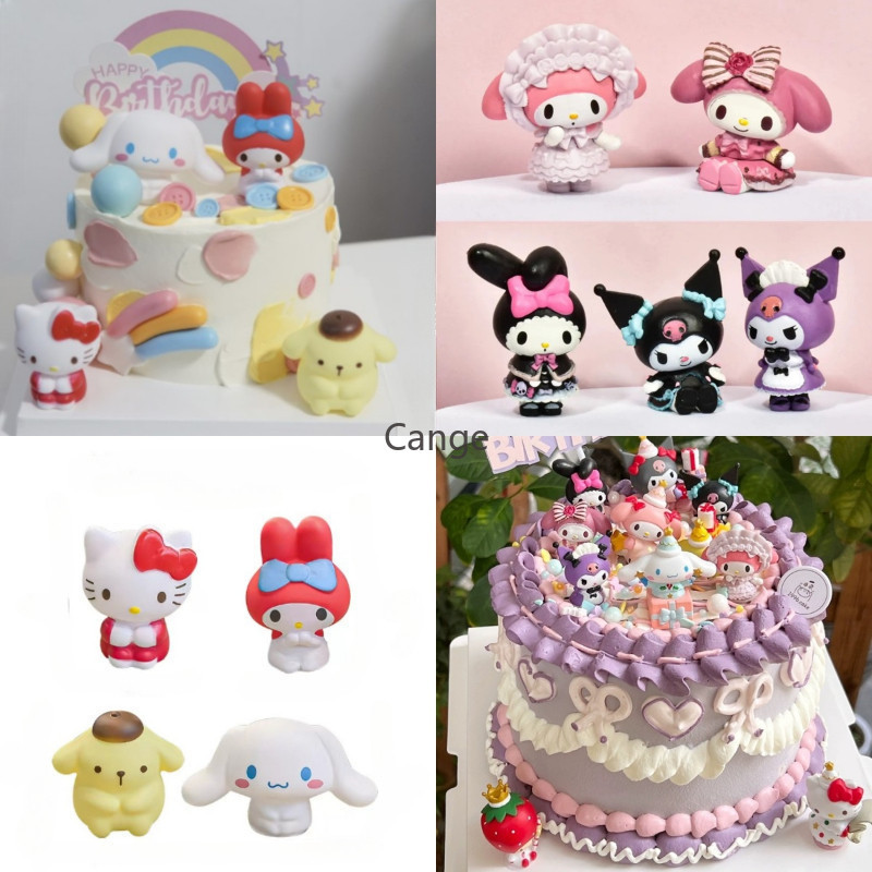 Sanrio Pudding Dog Handmade Jade Gui Dog Melody ตุ ๊ กตาเค ้ กตกแต ่ งเครื ่ องประดับขนาดเล ็ ก