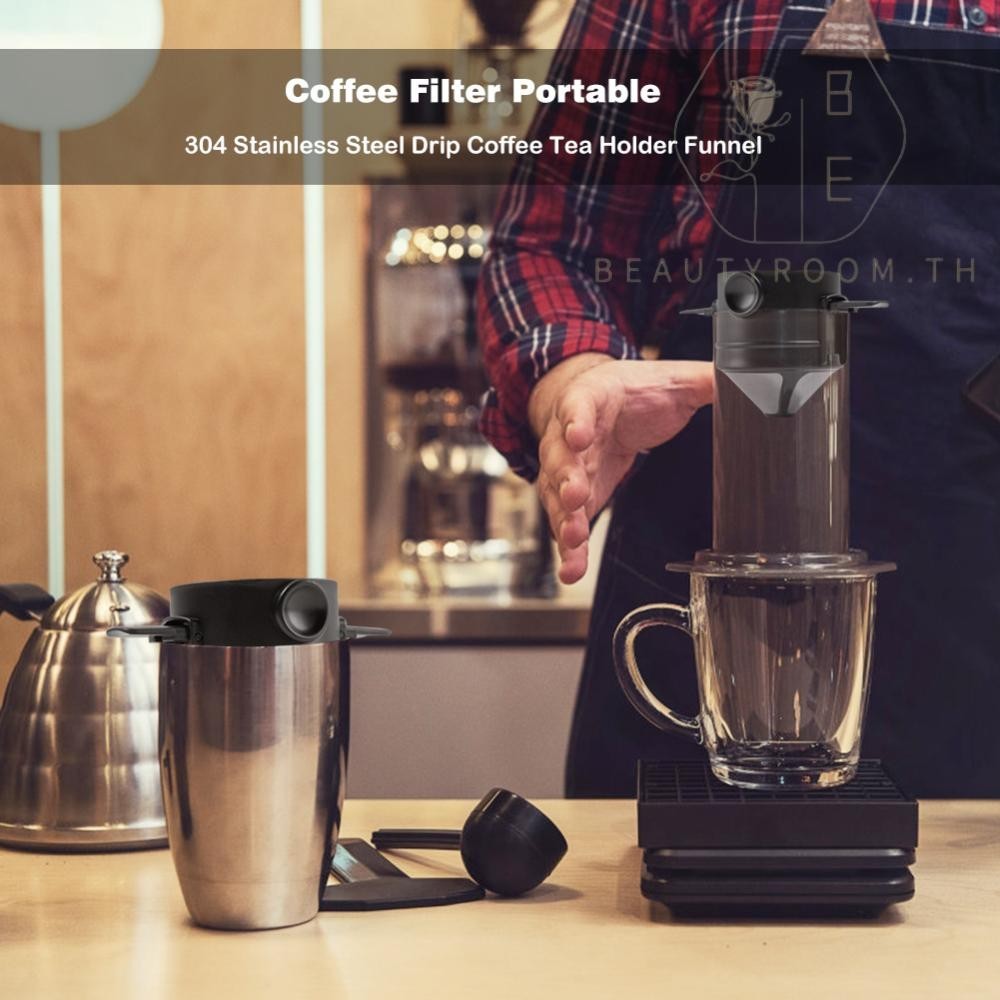 Pour Over Coffee Maker Reusable Coffee Filter Stainless Steel No Filter Paper * [Beautyroom.th ]