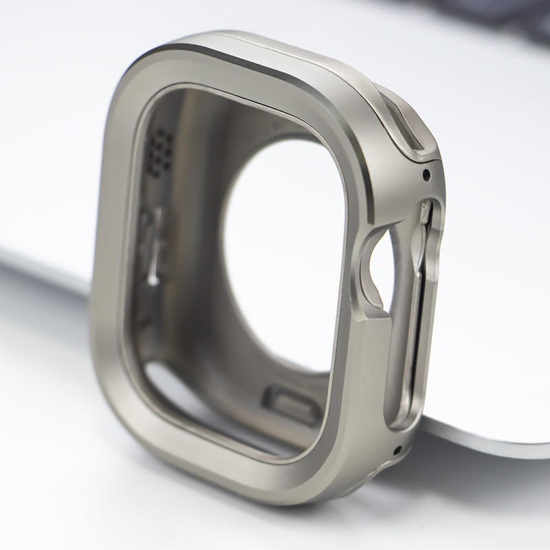 เคสอลูมิเนียมไทเทเนียมอัลลอยด์ + TPU 360 ป้องกัน รองรับ Apple Watch Ultra 2/Series 9/8/7/6/SE/5/4/3 ขนาด 49/45/44/41/40 มม.
