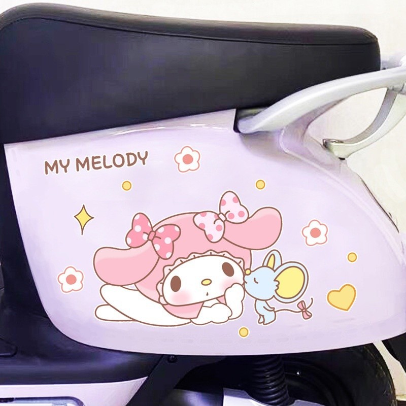 Kuromi melody การ ์ ตูนน ่ ารักกันน ้ ําสติกเกอร ์ กันรอยขีดข ่ วนสําหรับตกแต ่ งรถจักรยานยนต ์ - รูปที่ 2