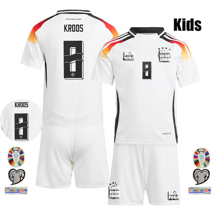 Germany เสื้อฟุตบอลทีมชาติเยอรมัน ชุดเหย้า Home 2024/25 Kids Jersey สำหรับเด็ก 2-13 ปี