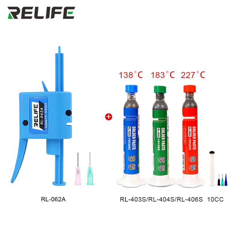 Relife RL-062A/Flux 10CC 183℃/138℃/ 227℃/Solder Paste เชื ่ อมดีบุก Liquid BGA บัดกรีฟลักซ ์ สําหรับ PCB BGA Rework R