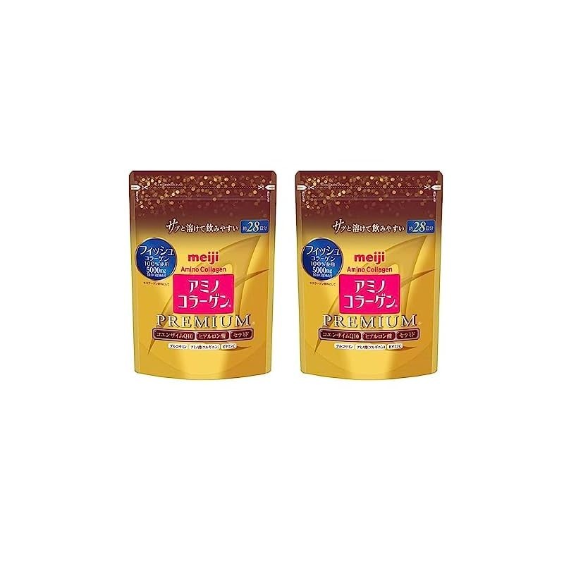 Meiji Amino Collagen Premium Refill Powder 196g [set of 2