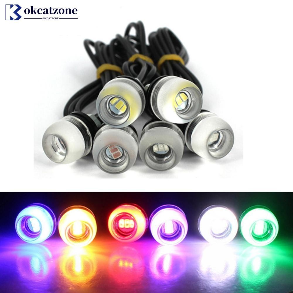 Okcatzone 2 ชิ ้ น Universal รถจักรยานยนต ์ สกรู LED Bolt Tail ป ้ ายทะเบียน Light SMD โคมไฟ K1O5