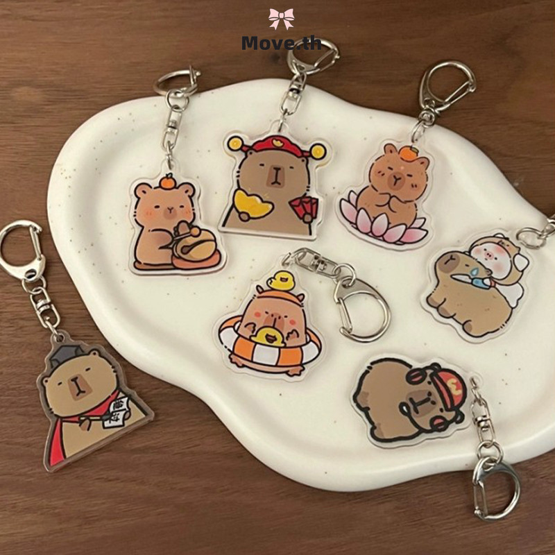 ในไทย-พร้อมส่ง✨อะคริลิค Keyfob สร้างสรรค์น่ารักปลาปักเป้าจี้สนุกพวงกุญแจของขวัญนักเรียน-Move