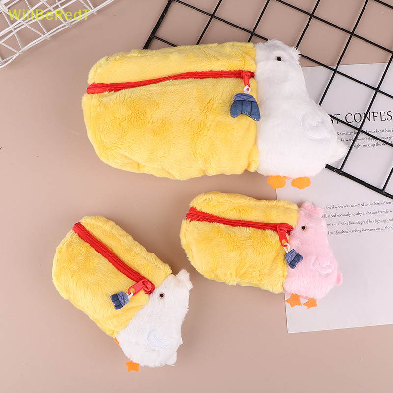 [WillBeRedT] Kawaii Pelican Plush Coin Purse Bagตุ๊กตาสัตว์กระเป๋าดินสอน่ารักการ์ตูนแต่งหน้ากระเป๋าสําหรับสาวเด็กของขวัญวันเกิด [ใหม่]