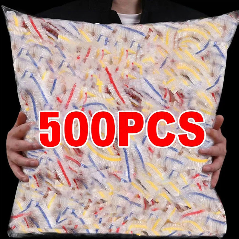 ฝาครอบอาหารแบบใช้แล้วทิ้ง 500/100 ชิ้น - ฟิล์มถนอมอาหารหลากสี - ฝาครอบถุงเก็บอาหารตู้เย็น - ฝาครอบฟิล์มยึด - กันฝุ่น, หนา - แผ่นฝาเก็บสดในครัว