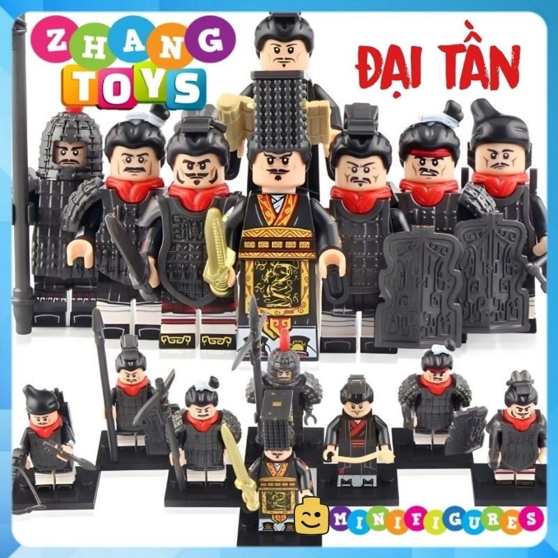 ของเล่นปริศนา Great Qin army of Qin Shi Huang ฤดูใบไม้ผลิและฤดูใบไม้ร่วง Warring States Minifigures 