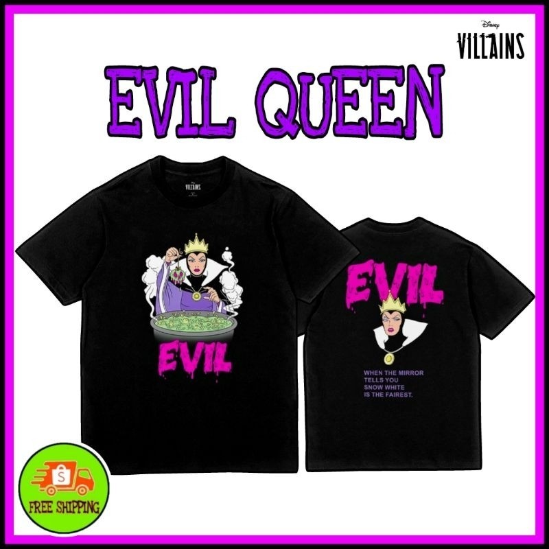 2024 เสื้อDisney ลาย Evil Queen (Villains) สีดำ (TMX-003)