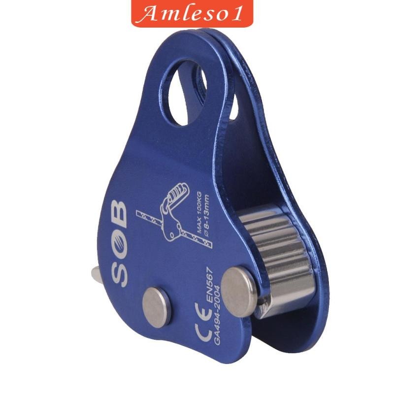 [ Amleso1 ] Rock Climbing Fall Protection Aluminium Rope Grab for 8mm-13mm Rope