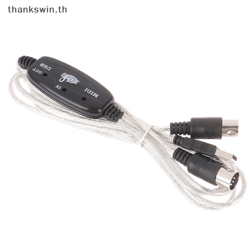 Thankswin USB IN-OUT MIDI Interface Cable Converter to PC Music Keyboard Adapter Cord th