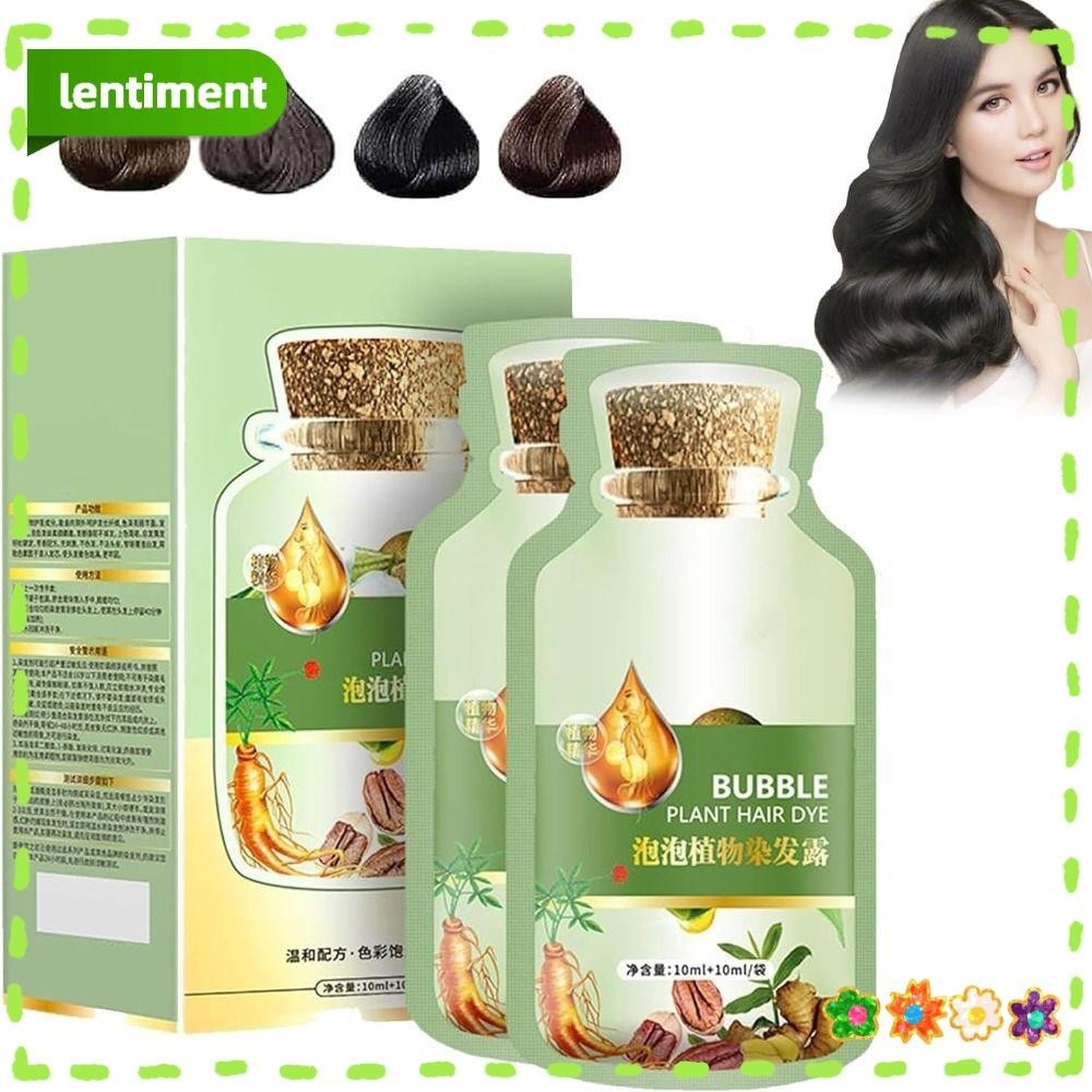 Lentiment Bubble Hair Dye, No Stimulation Long-lasting Hair Color Shampoo, Effective Easy To Wash Hair Coloring Shampoo Women