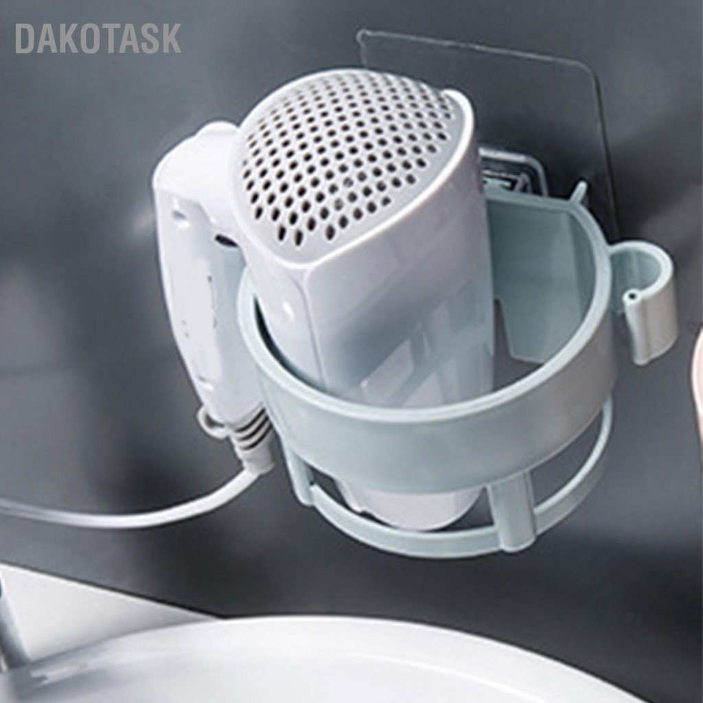 Dakotask. ที่วางเครื่องเป่าผม ชั้นวางเครื่องเป่าผมแบบติดผนัง แบบรูเดียวป ระหยัดพื้นที่