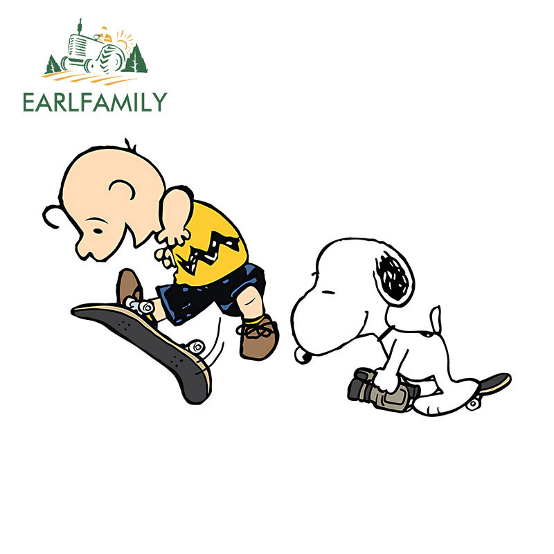 Earlfamily 13 ซม.Snoopy การ์ตูนน่ารักรถสติกเกอร์Amusingกันน้ําSUVกันชนกระจกDIYไวนิลDecalตลกScratch-Proof Racingอุปกรณ์เสริม – โปรปัง