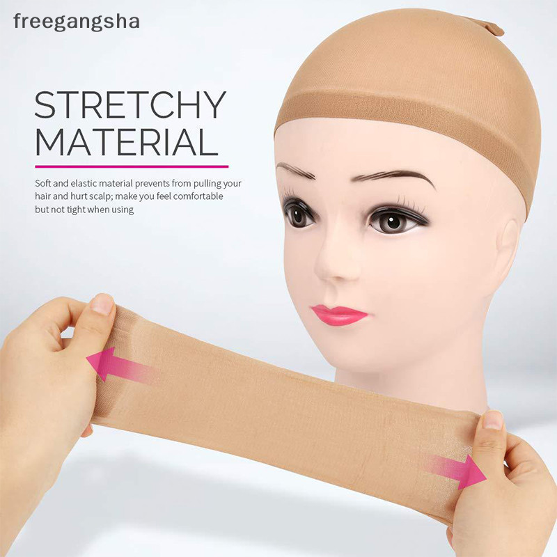 [ Freg ] 2 ชิ ้ น/Pack หมวกวิกผมผมสุทธิสําหรับสาน Hairnets วิกผมสุทธิยืดตาข ่ ายหมวกสําหรับทําวิกผมขนาดฟรีวิกผมอุปกรณ ์ เสริมเครื ่ องมือ FDH