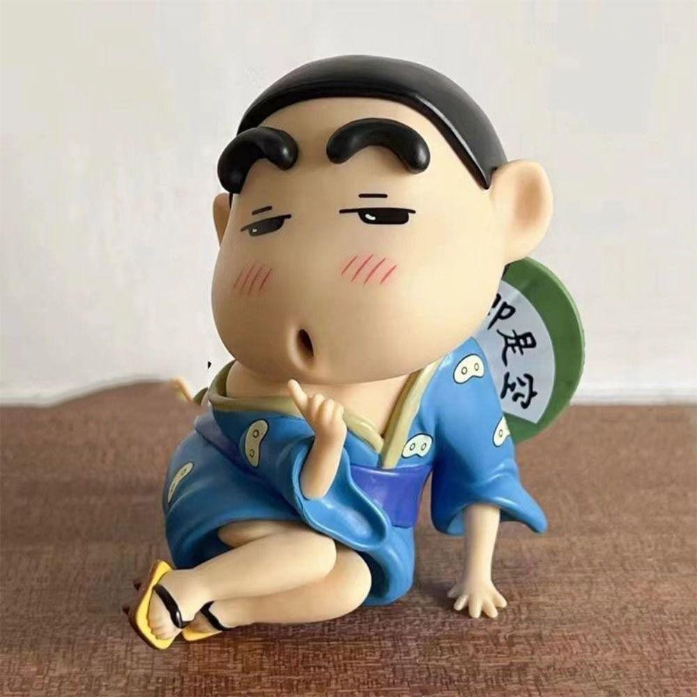 Lacyeszb เครยอนชินจังอะนิเมะรูป, McdonaldS รุ่น Q Shin-Chan Action Figure, ของสะสมของขวัญ PVC อะนิเมะการ์ตูน Crayon รูปของเล่นเด็กของเล่น