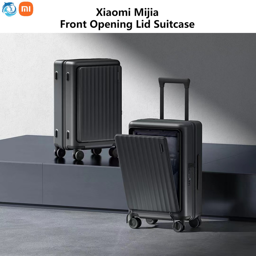 Xiaomi Mijia ฝาเปิดด้านหน้ากระเป๋าเดินทาง Boarding Case Xiaomi กระเป๋าเดินทางเปิดด้านหน้ากระเป๋าเดินทางกล่องเก็บความจุขนาดใหญ่ 20 นิ้ว Ultra-Light Universal ล้อรหัสผ่านรถเข็นกรณีของขวัญ