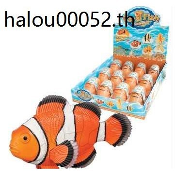 4d ประกอบประกอบไดโนเสาร ์ ไข ่ ของเล ่ นสัตว ์ ทะเล Shark Lionfish Clownfish เต ่ าทะเล Seahorse Stingerun